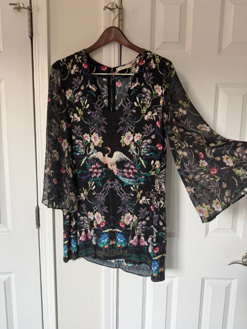 Alice + Olivia Black Floral Dress